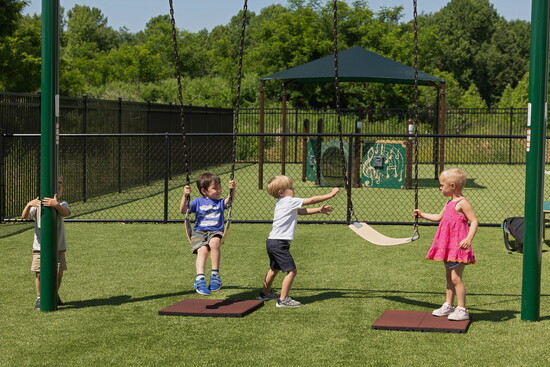 Children playing at the Primrose School of Forest Hill. Photo Credit: Kerry Paradis Photography