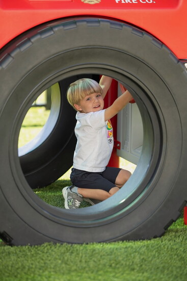 Child playing at the Primrose School of Forest Hill. Photo Credit: Kerry Paradis Photography