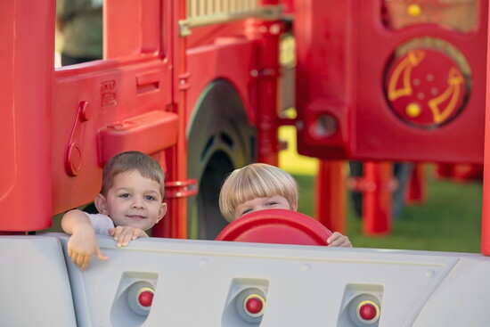 Children playing at the Primrose School of Forest Hill. Photo Credit: Kerry Paradis Photography