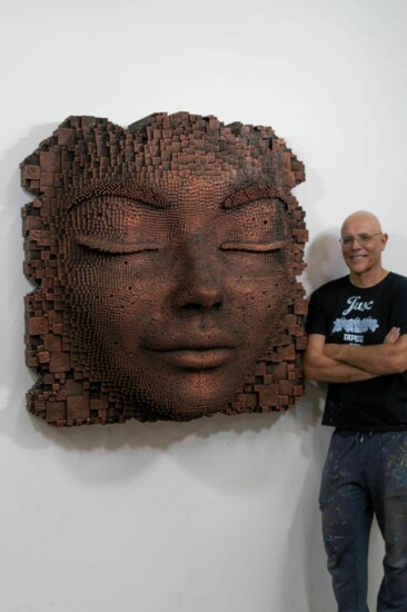 Artist Gil Bruvel's work can be seen locally at Laura Raithe Fine Art. 