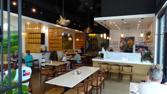 Interior of V-Bistro.