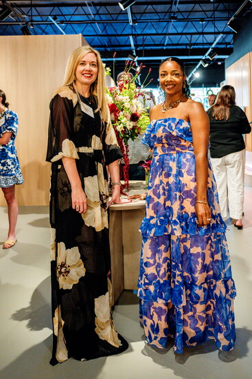 Liz Brown, Publisher of Queen City Lifestyle and Marie Cloud, owner of Indigo Pruitt Design Studio