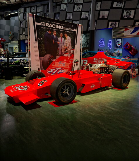 Mario Andretti's STP McNamara-Ford T501 driven at the 1971 Indy 500 in the Motorsports Hall of Fame (MSHOF) at DIS