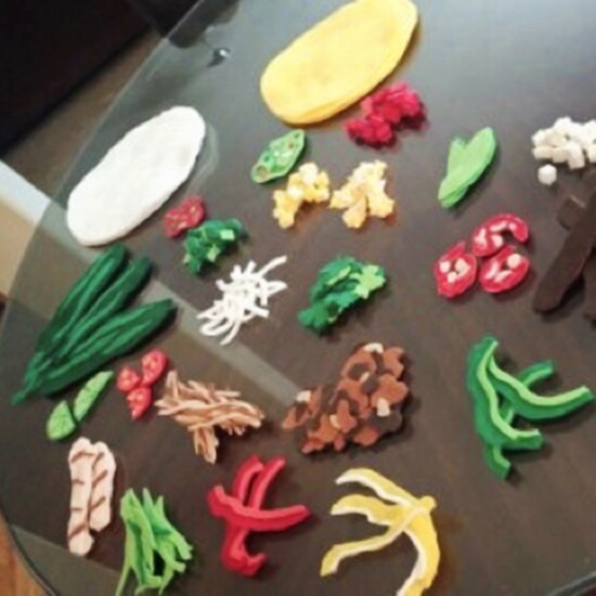 The Top Chef Storyline classroom uses felt foods, such as chiles and tortillas, to learn about Mexican flavors. Then students practice with real ingredients.  