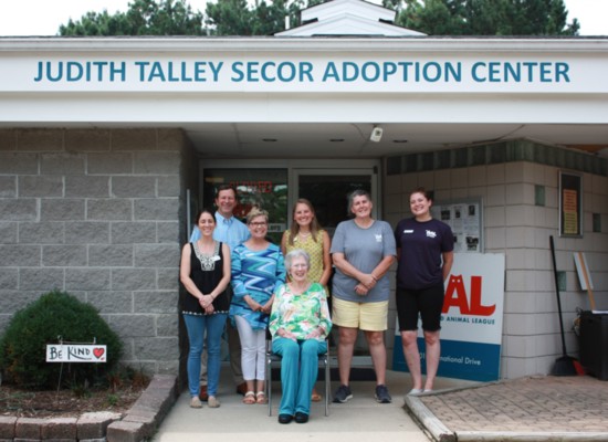 RAL's adoption center is named after Judy Talley Secor (seated front).