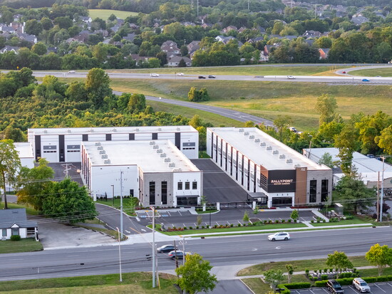 The unique four building RallyPoint Complex is adjacent to Gammon's Market in Hendersonville.