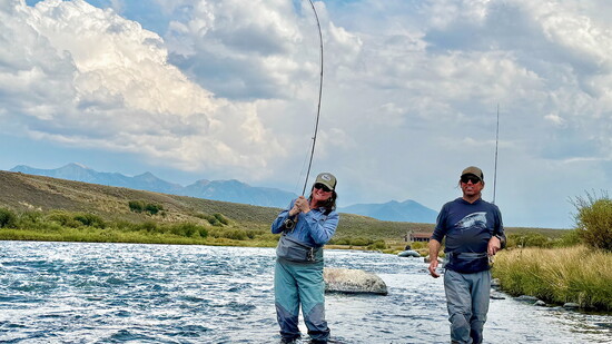 Charity and Ian Rutter on the Madison River, Montana. Photo: Chris Daniel Photography