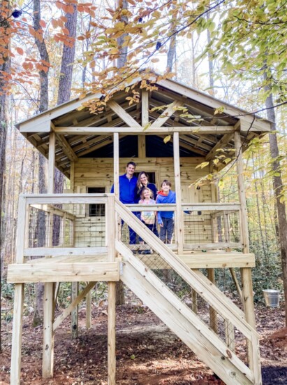 The Scaglione family followed the lead of kids who inspired this functional and mighty fine tree house.