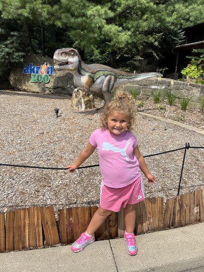Ameilia, grandaughter of MCDL staff member Cheryl Phillipps, at the Akron Zoo.