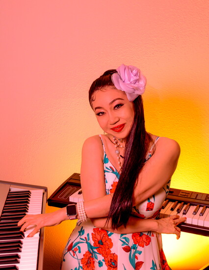 At home at the keybpoard composing