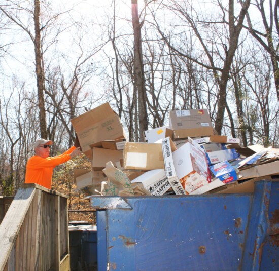 Cardboard brought to the McIntosh Recycling Center has skyrocketed during the pandemic.