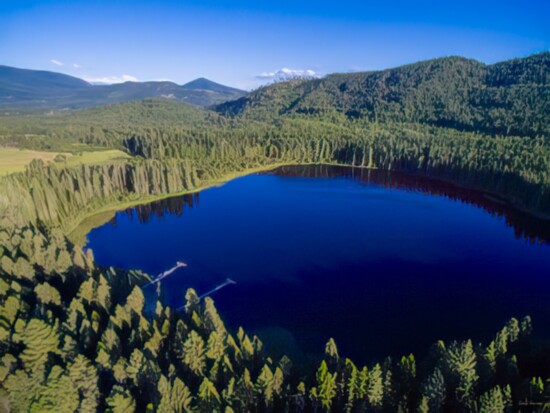 Aerial views of Round Lake State Park