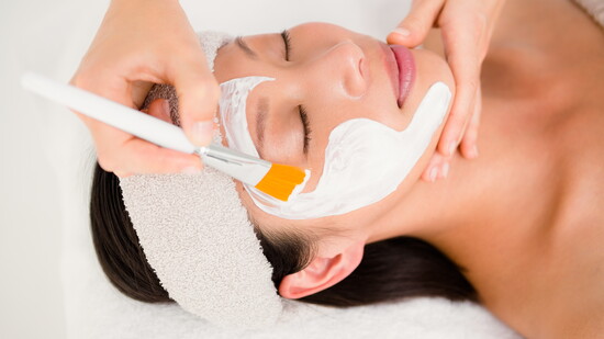 Person receiving a treatment at a medspa.