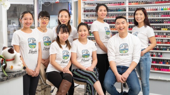 Owner Phong Tran & The Lakeside Nails Team
