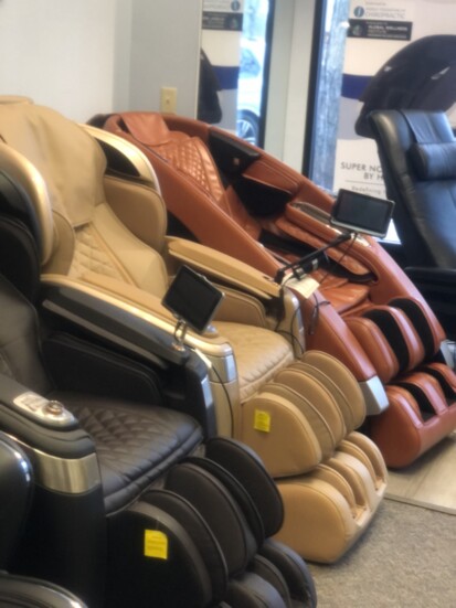 The zero gravity massage chairs at Relax the Back.