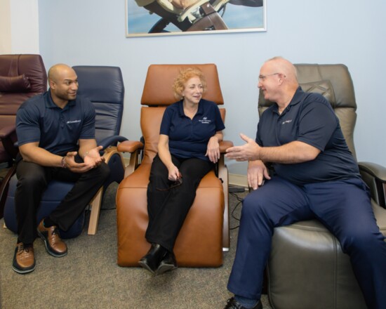 The team at Relax the Back, from L-R, Jah John, Betty Hogan, Doug Faggiani.