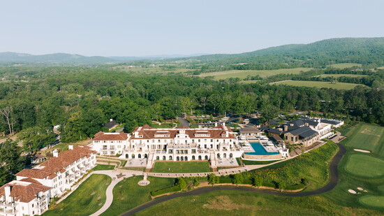Drone shot of Keswick Hall. Photo courtesy of Keswick Hall.