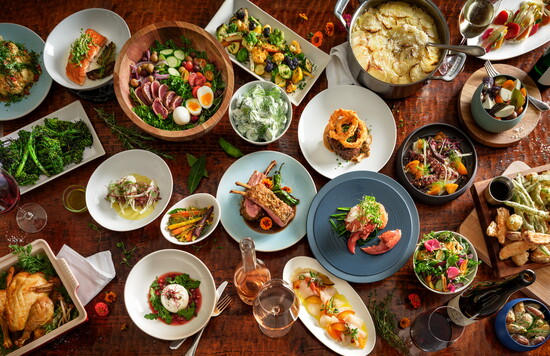 Spread of entrees. Photo Credit: Brandon Barré
