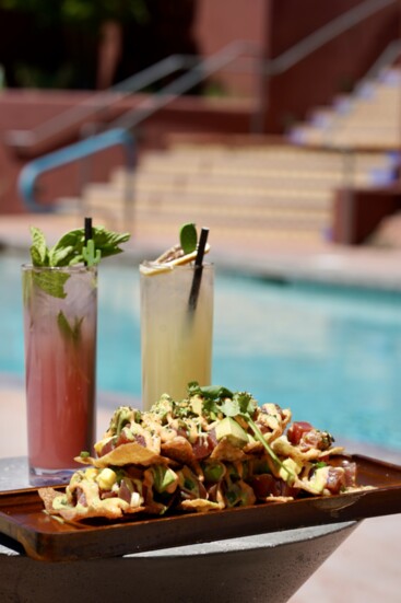 Ahi Tuna Nachos are one of the signature dishes at on-property restaurant, Rascal.