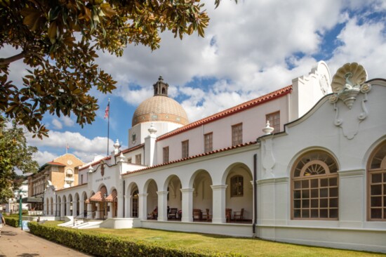 Historic Bathhouse Row in downtown Hot Springs. Photo Credit Hot Springs CVB. 