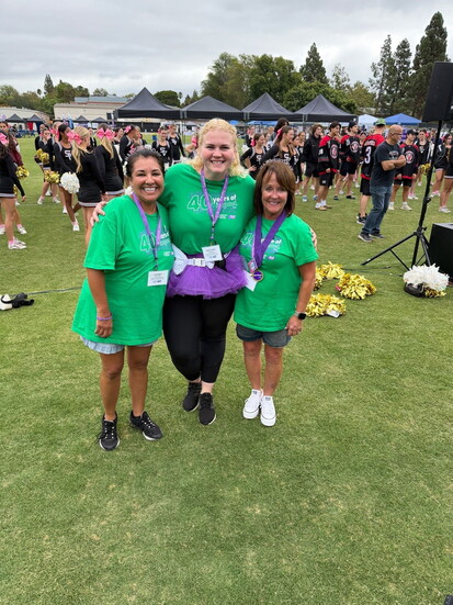ACS co-lead Lisa Muir, staff partner Abby Smith and co-lead Cristy Warner