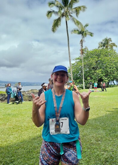 Schauer after her final race in Hawaii. Photo: David Moya