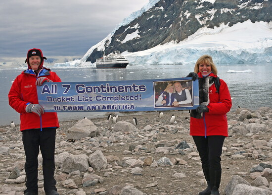 Lowell and Nancy completed their seven continents bucket list with their visit to Antartica in 2017.