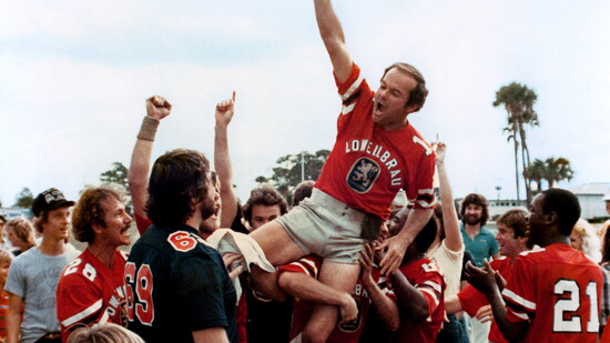 Flag football - Lowell enjoying one of his finest moments.