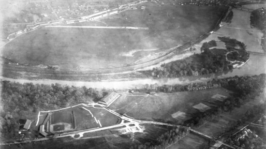 Triangle Park and McCook Field in 1920. From the Collections of Dayton History.