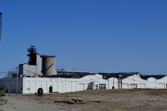 The buildings of the former Wright Company exposed during the GM Inland demolition in 2014