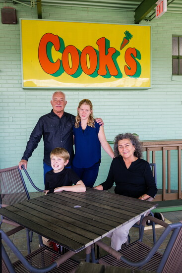 (Credit: Meredith Mashburn) The family at Cook's Natural Foods is among those grateful to be open again after being almost completely gutted by the tornados. 