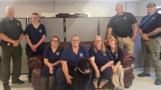 Stetson with the Wilson County Animal Control Staff