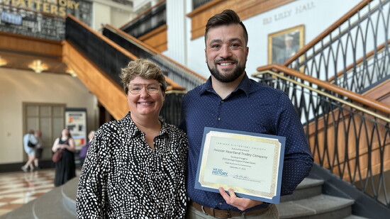 Michelle Yerkeson and Cameron Nichols, representing Hoosier Heartland Trolley Co. 