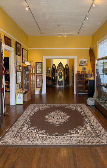 A glimpse inside the entrance to the Redondo Beach Historical Museum.