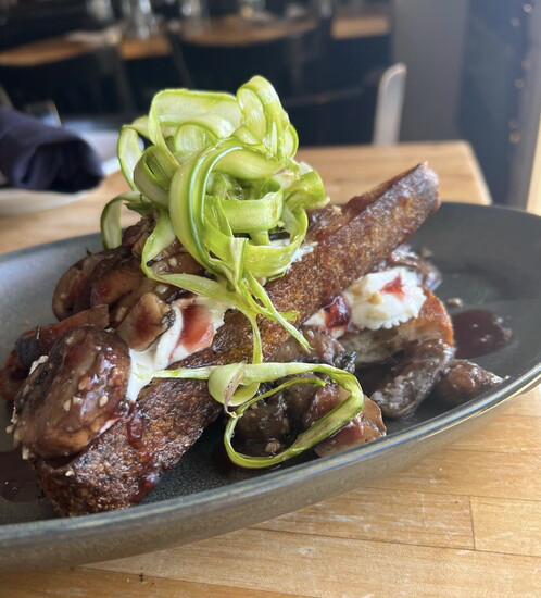 The Mushroom Toast dish at 2Hopewell.