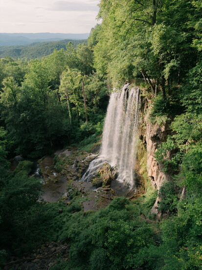 Waterfall in Bath County. Photo courtesy of Bath County. 