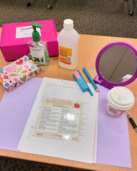 Products and supplies for Michelle Ward's class. Photo courtesy of Michelle Ward.