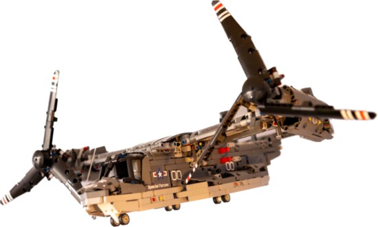 A "Special Forces" helicopter made of LEGO.
