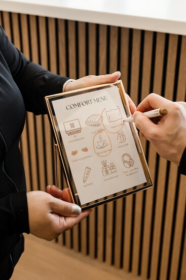 Choose from their comfort menu.