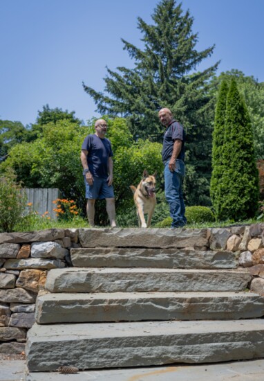 Peter Georgoutsos and homeowner Paul Jarrell