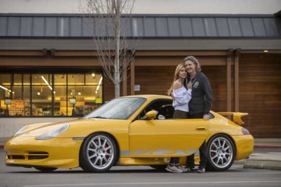 Tom and Stefania Buckley and Speed Yellow 2000 Porsche 911 GT3 Club Sport MK1, first Gen of GT3 series