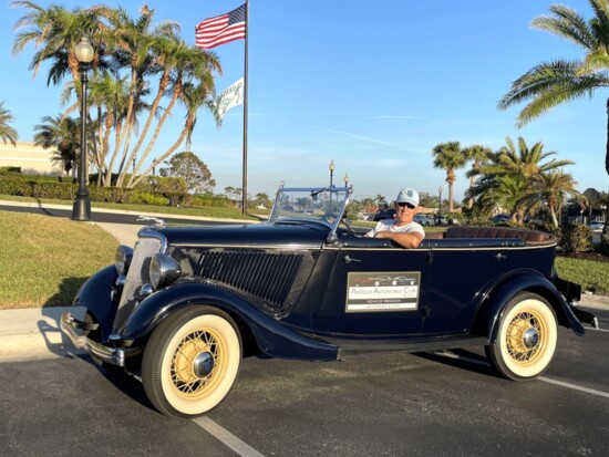 AACA President John McGowen in one of his treasures, a 1934 Ford Phaeton.