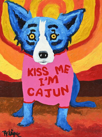 Kiss Me I'm Cajun Too by George Rodrigue, 1992