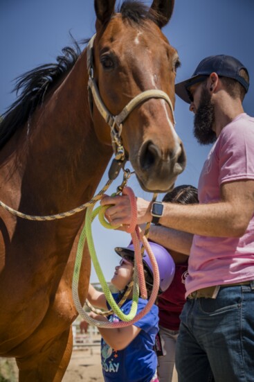 "A horse sucks up your stress," Rich says.  "It's a connection you make with that animal."