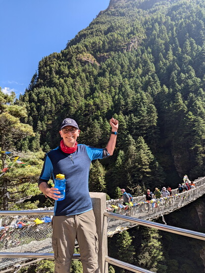 Hiking the trail to Mount Everest Base Camp