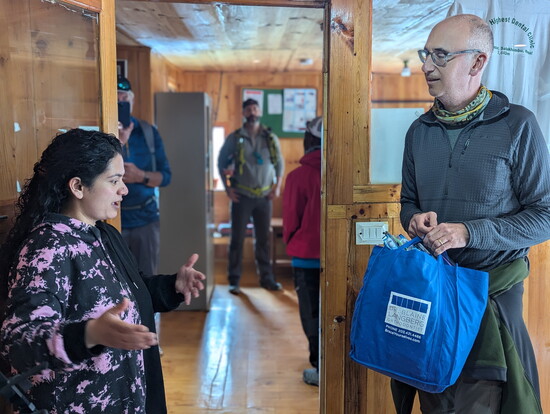 Donating toothbrushes and other supplies to Namche Dental Clinic, the highest dental office in the world