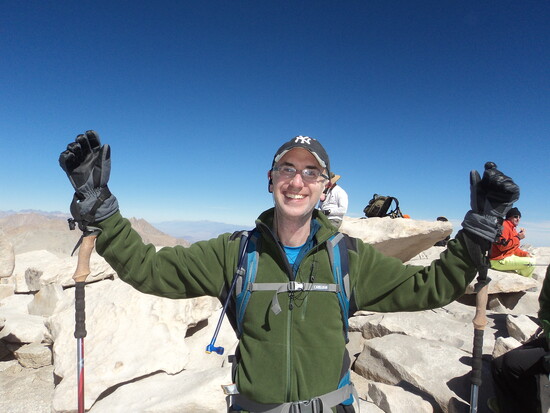 Reaching the summit of Mount Whitney