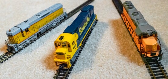 Along with his classic Lionel "O" gauge trains, Lynn also collects "HO" gauge cars.