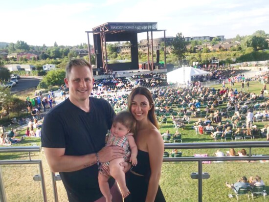 Caitlin and her family at Hayden Homes Amphitheater