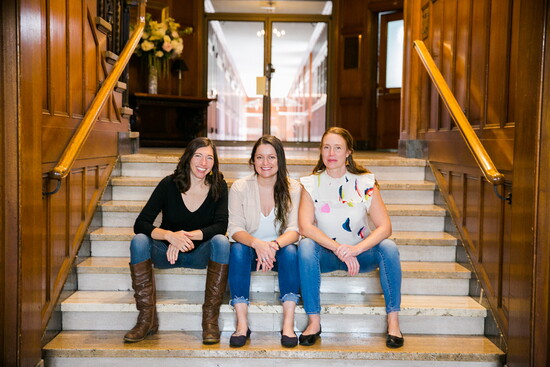Owners of Laughing Gull Chocolates, from left to right: Lindsay Tarnoff, Karla Carey, Allison Zukoski
